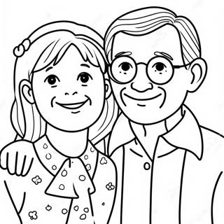 Kleurige Grootouders Dag Viering Kleurplaat 82678-24159