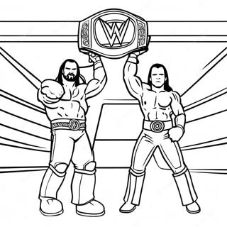 Wwe Kampioenschapswedstrijd Kleurplaat 82986 24392