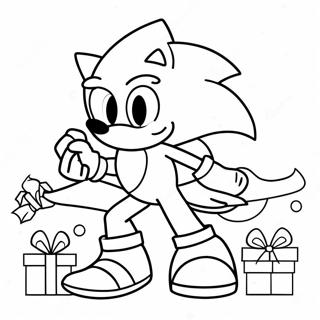 Sonic Kerst Kleurplaat 83010-24402