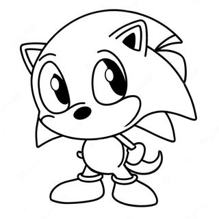 Sonic De Egel Met Kerstmuts Kleurplaat 83011-24406