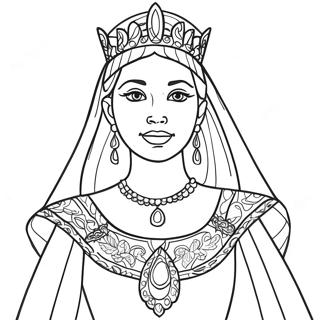 Dappere Koningin Esther Kleurplaat 83138-24505