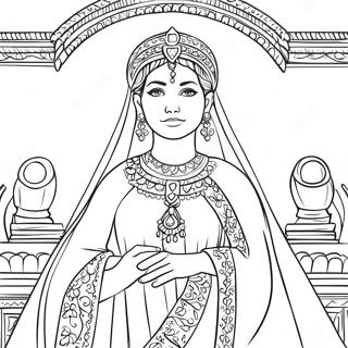 Koningin Esther In Koninklijke Gewaden Kleurplaat 83139 24511