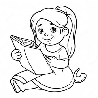 Matilda Die Een Boek Leest Kleurplaat 83268-24615