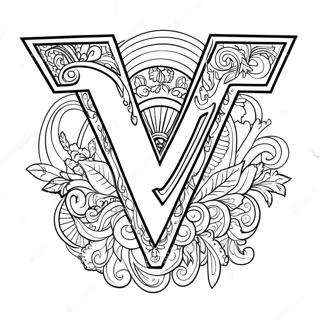 Vijandige Letter V Kleurplaat 83676-24935