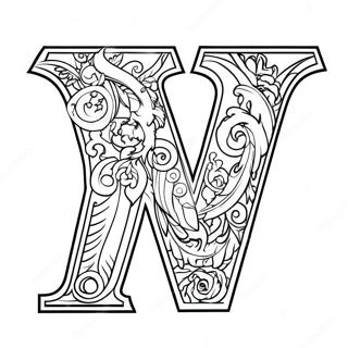 Vijandige Letter V Kleurplaat 83676-24936