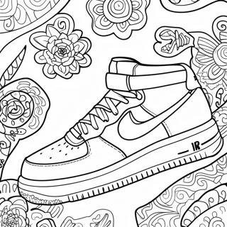 Air Force 1 Sneaker Ontwerp Kleurplaat 83727-24971