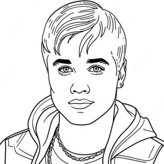 Justin Bieber Kleurplaat 83982-25167