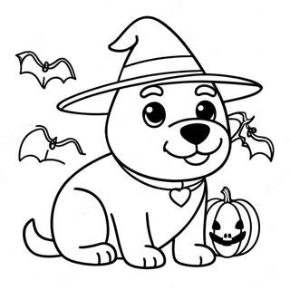 Halloween Hond Kleurplaten