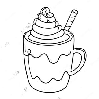 Charmante Warme Chocolade Met Slagroom Kleurplaat 84369-25484