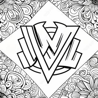 Dapper Wwe Logo Kleurplaat Kleurplaten