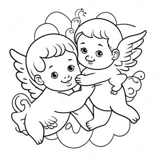 Engelachtige Cherubs Kleurplaat 84522-25589