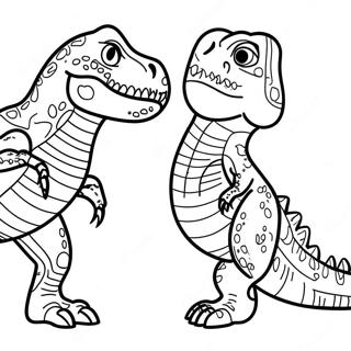 Indominus Rex Vs T Rex Kleurplaat 84602 25662