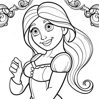 Verwarde Prinses Rapunzel Kleurplaat 8476-1726