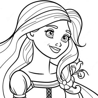 Verwarde Prinses Rapunzel Kleurplaat 8476-1727