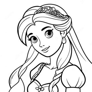 Verwarde Prinses Rapunzel Kleurplaat 8476-1728