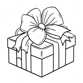 Elegante Boog Op Een Cadeaubox Kleurplaat 84778-25796