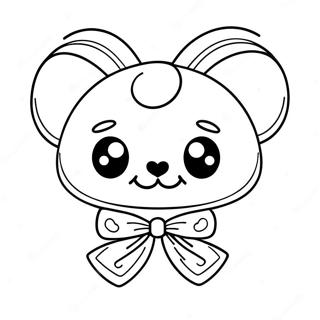 Schattige Cartoon Boog Kleurplaat 84779 25799