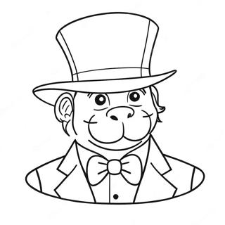 Tuxedo Sam Met Een Hoed Kleurplaat 84906-25898