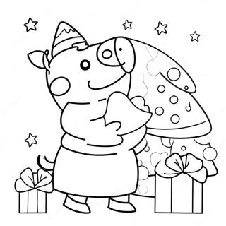 Peppa Pig Kerst Kleurplaat 85261-26248