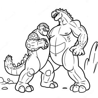 Godzilla Vs Kong Kleurplaat 85313-26286