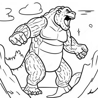 Godzilla Vs Kong Kleurplaat 85313-26287