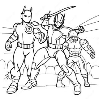 Mier Man Vecht Tegen Schurken Kleurplaat 85393-26364