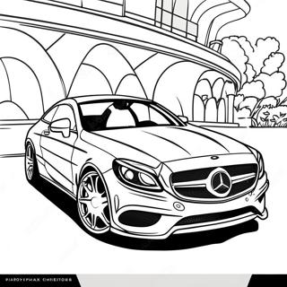 Sportieve Mercedes Coupe Kleurplaat 85880-26734