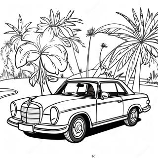 Sportieve Mercedes Coupe Kleurplaat 85880-26735