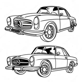 Sportieve Mercedes Coupe Kleurplaat 85880-26736