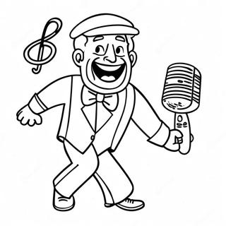 Grappige Speakerman Die Danst Kleurplaat 86060-26877