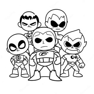 Teen Titans Go Team Kleurplaat 86086-26897