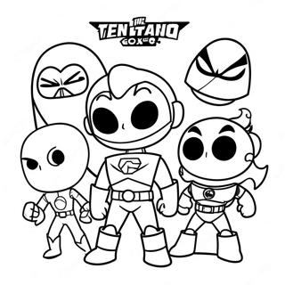 Teen Titans Go Team Kleurplaat 86086-26899