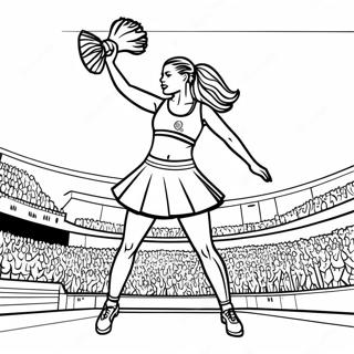 Raiders Cheerleader In Actie Kleurplaat 86160-26953