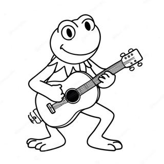 Kermit De Kikker Speelt Gitaar Kleurplaat 86285-27050