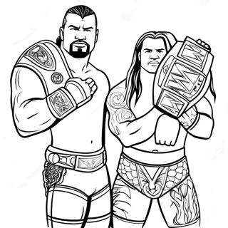 Wwe Tag Team Kampioenen Kleurplaat 86364-27155