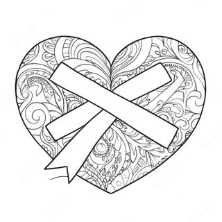 Roze Riem Hart Kleurplaat 86413-27175