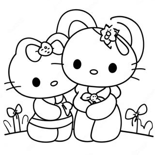 Hallo Kitty En Beste Daniel Kleurplaten