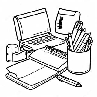 Kleurplaat Van Kantoorbenodigdheden 86649-27347