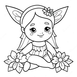 Lieve Fee Met Bloemen Kleurplaat 87032 27641