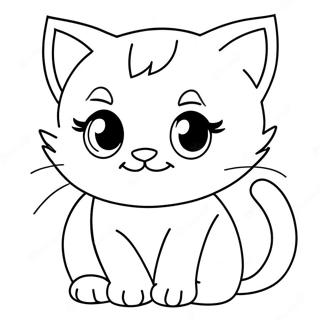 Schattige Kitten Die Speelt Kleurplaat 87033-27645