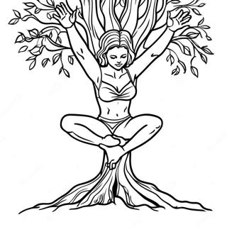 Flexibele Boom Houding Kleurplaat 87059-27668