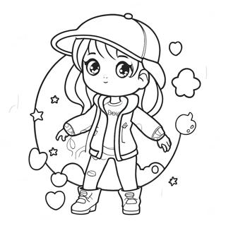 Kleurplaat Van Stijlvolle Gacha Life Tomboy 87134-27723