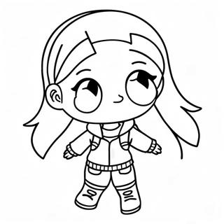 Kleurplaat Van Gacha Life Tomboy In Casual Outfit 87135-27727