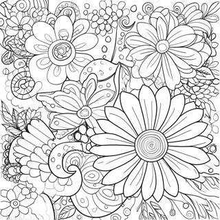 Creatieve Stip Kunst Bloem Kleurplaat 87365-27894