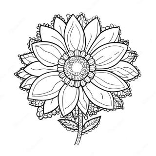 Creatieve Stip Kunst Bloem Kleurplaat 87365-27895