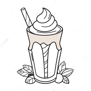 Chocolade Milkshake Met Slagroom Kleurplaat 87466-27965
