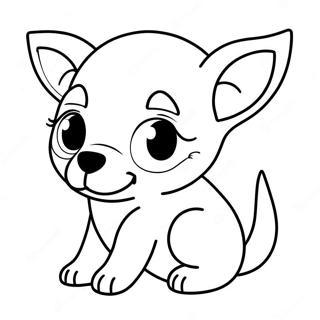 Schattige Chihuahua Puppy Kleurplaat 87492-27986