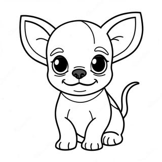 Schattige Chihuahua Puppy Kleurplaat 87492-27987