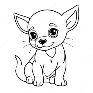 Schattige Chihuahua Puppy Kleurplaat 87492 27988