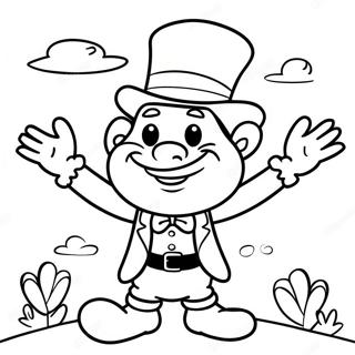 Vrolijke Leprechaun Kleurplaat 87570 28051